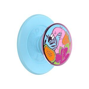 PopSockets Magnetic Phone Grip & Stand w/ MagSafe Adapter Ring – Enamel Flamingo